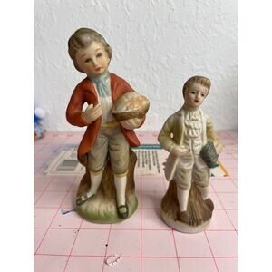 Vintage Fancy Boy Gentleman Porcelain Statues
